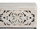 Giner y Colomer Baúl de Madera de Mango y Patas Metal Blanco Envejecido 50x116x40 cm